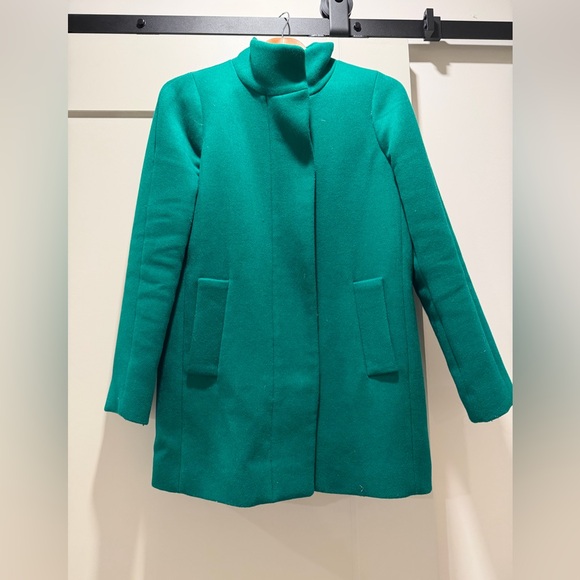 J. Crew Vibrant Green Pea Coat - Picture 1 of 4